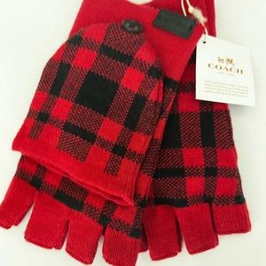 Plaid Mittens (Coach)